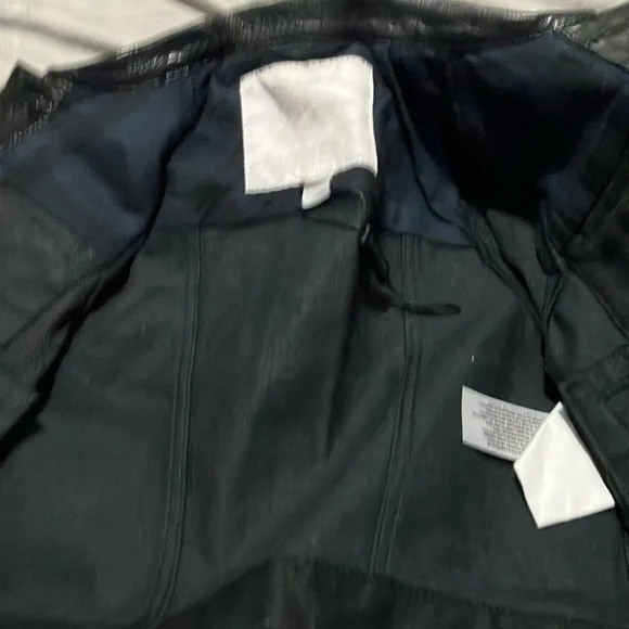Black Leather Accent Jacket Burberry worn once ! - Picture 5 of 5